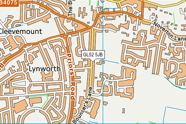 Prestbury St Mary's Church of England Junior School map (GL52 5JB) - OS VectorMap District (Ordnance Survey)