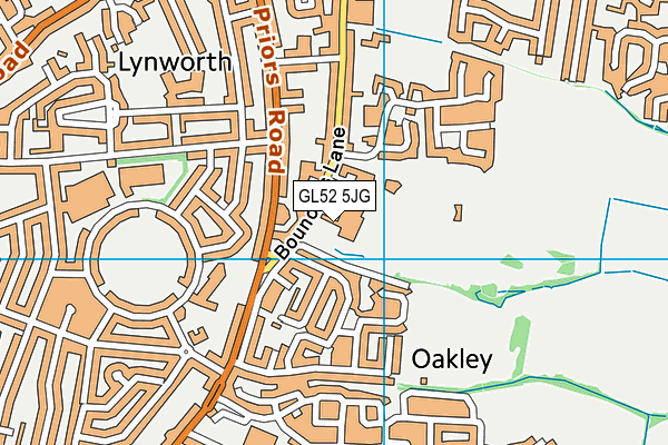 GL52 5JG map - OS VectorMap District (Ordnance Survey)