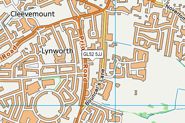 GL52 5JJ map - OS VectorMap District (Ordnance Survey)