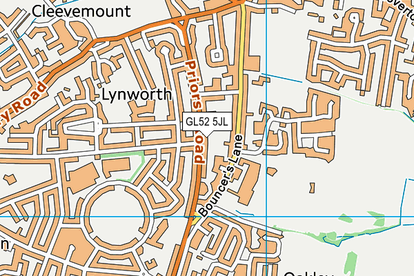 GL52 5JL map - OS VectorMap District (Ordnance Survey)