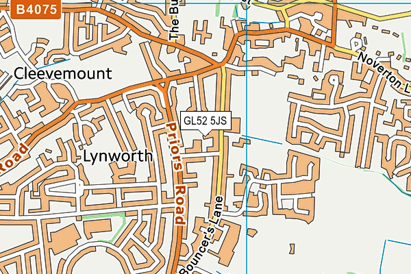 GL52 5JS map - OS VectorMap District (Ordnance Survey)
