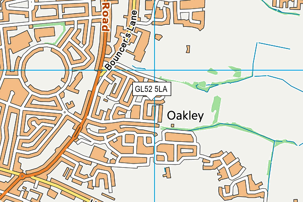 GL52 5LA map - OS VectorMap District (Ordnance Survey)
