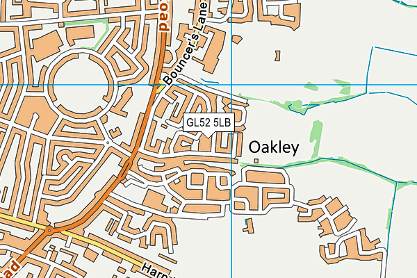 GL52 5LB map - OS VectorMap District (Ordnance Survey)