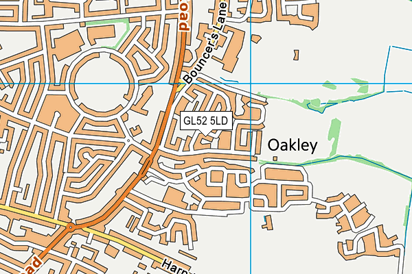 GL52 5LD map - OS VectorMap District (Ordnance Survey)