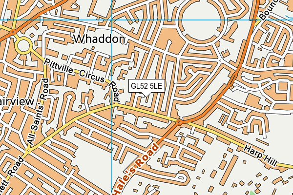 GL52 5LE map - OS VectorMap District (Ordnance Survey)