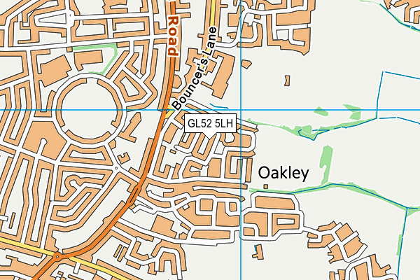 GL52 5LH map - OS VectorMap District (Ordnance Survey)