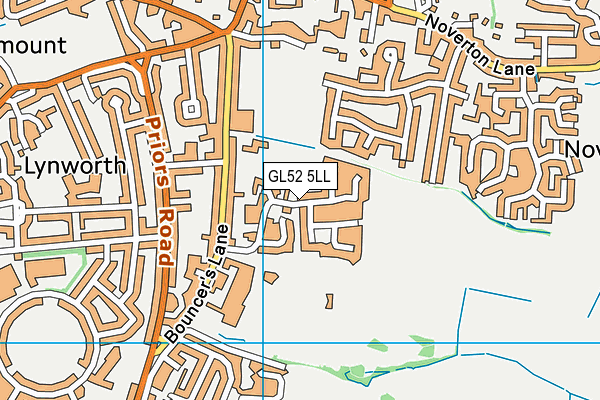 GL52 5LL map - OS VectorMap District (Ordnance Survey)