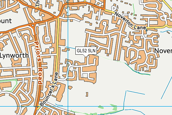 GL52 5LN map - OS VectorMap District (Ordnance Survey)