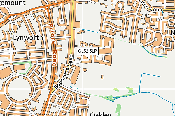 GL52 5LP map - OS VectorMap District (Ordnance Survey)