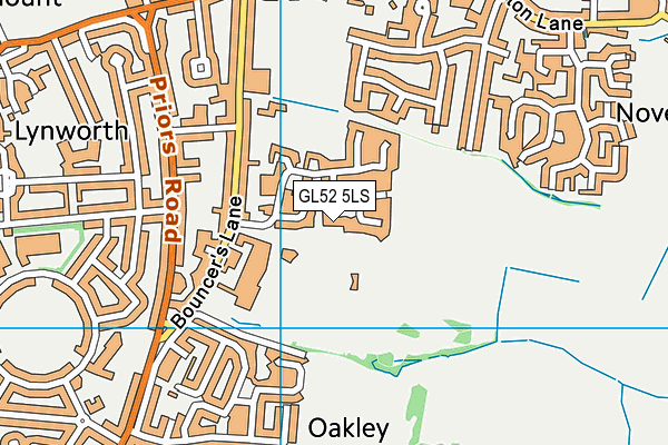 GL52 5LS map - OS VectorMap District (Ordnance Survey)