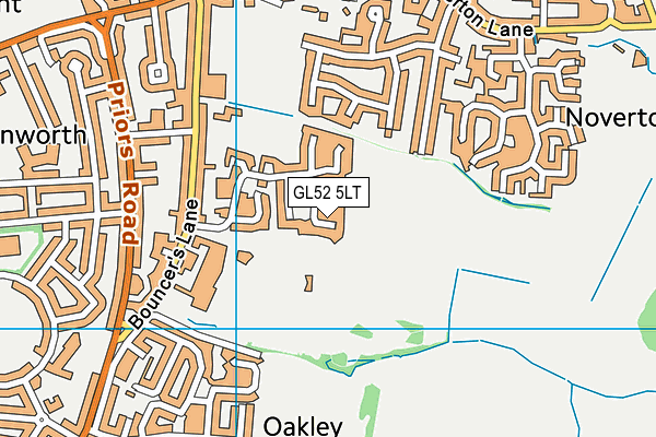 GL52 5LT map - OS VectorMap District (Ordnance Survey)