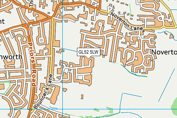 GL52 5LW map - OS VectorMap District (Ordnance Survey)