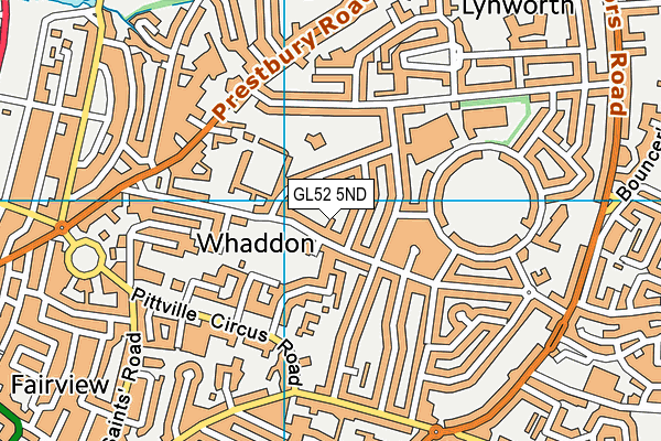 GL52 5ND map - OS VectorMap District (Ordnance Survey)