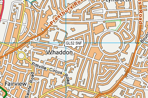 GL52 5NF map - OS VectorMap District (Ordnance Survey)
