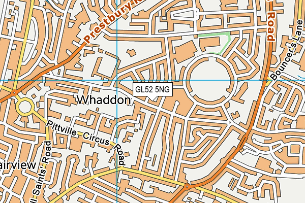 GL52 5NG map - OS VectorMap District (Ordnance Survey)