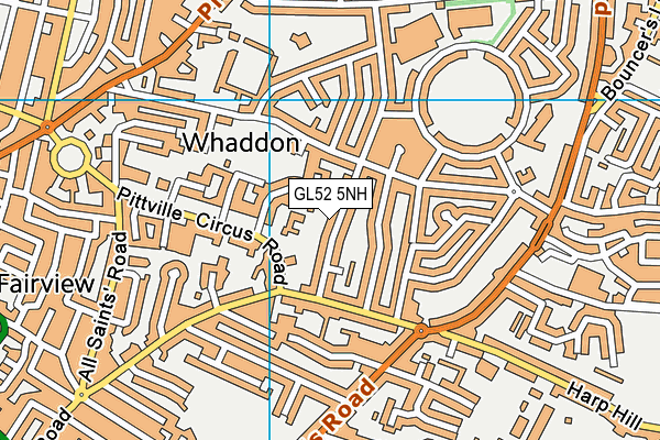 GL52 5NH map - OS VectorMap District (Ordnance Survey)