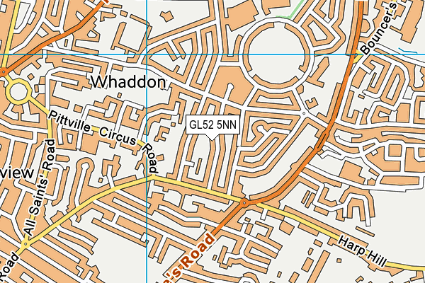 GL52 5NN map - OS VectorMap District (Ordnance Survey)