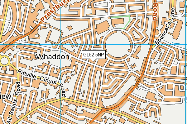 GL52 5NP map - OS VectorMap District (Ordnance Survey)