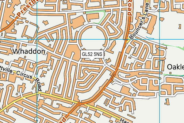 GL52 5NS map - OS VectorMap District (Ordnance Survey)