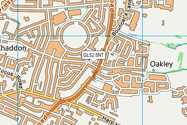 GL52 5NT map - OS VectorMap District (Ordnance Survey)
