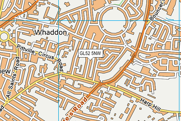 GL52 5NW map - OS VectorMap District (Ordnance Survey)