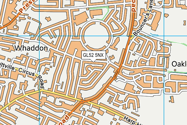 GL52 5NX map - OS VectorMap District (Ordnance Survey)