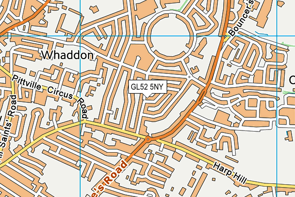 GL52 5NY map - OS VectorMap District (Ordnance Survey)