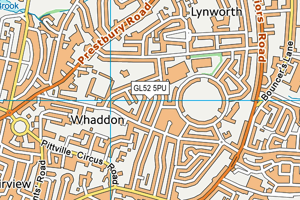 GL52 5PU map - OS VectorMap District (Ordnance Survey)