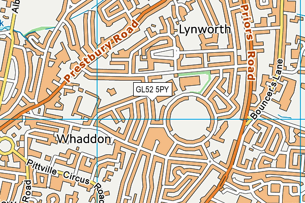 GL52 5PY map - OS VectorMap District (Ordnance Survey)