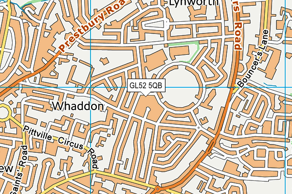 GL52 5QB map - OS VectorMap District (Ordnance Survey)