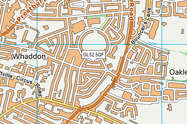 GL52 5QF map - OS VectorMap District (Ordnance Survey)