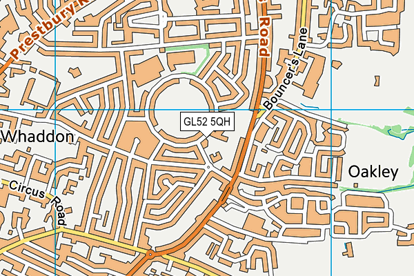 GL52 5QH map - OS VectorMap District (Ordnance Survey)