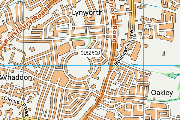 GL52 5QJ map - OS VectorMap District (Ordnance Survey)