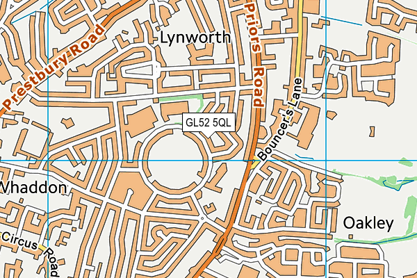 GL52 5QL map - OS VectorMap District (Ordnance Survey)