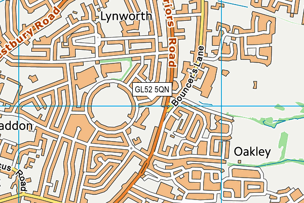 GL52 5QN map - OS VectorMap District (Ordnance Survey)