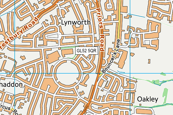 GL52 5QR map - OS VectorMap District (Ordnance Survey)