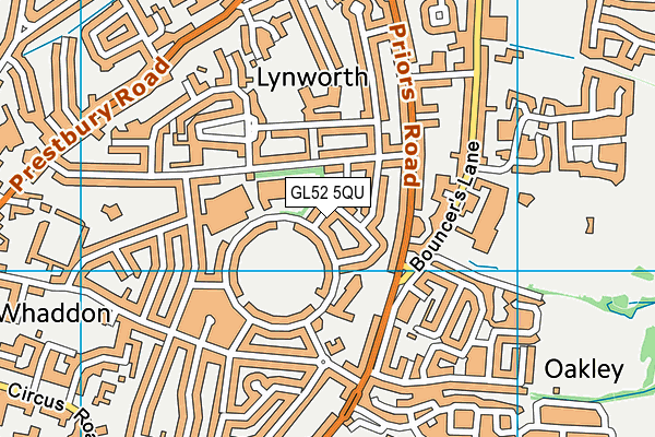 GL52 5QU map - OS VectorMap District (Ordnance Survey)