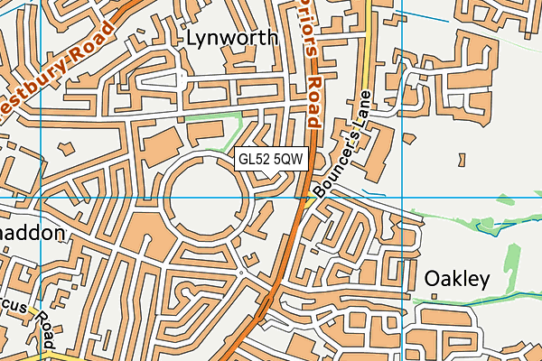 GL52 5QW map - OS VectorMap District (Ordnance Survey)