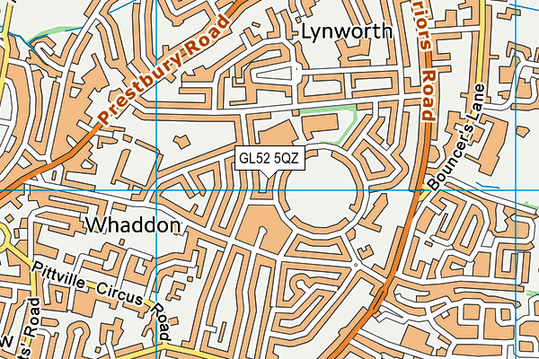 GL52 5QZ map - OS VectorMap District (Ordnance Survey)