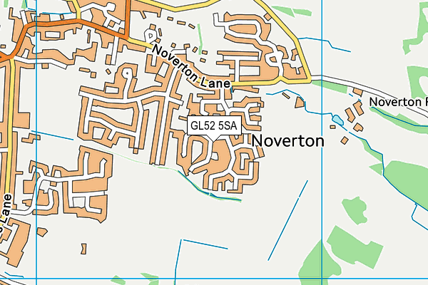 GL52 5SA map - OS VectorMap District (Ordnance Survey)