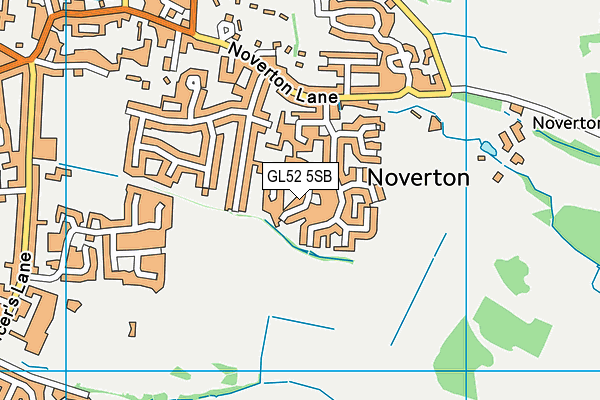 GL52 5SB map - OS VectorMap District (Ordnance Survey)