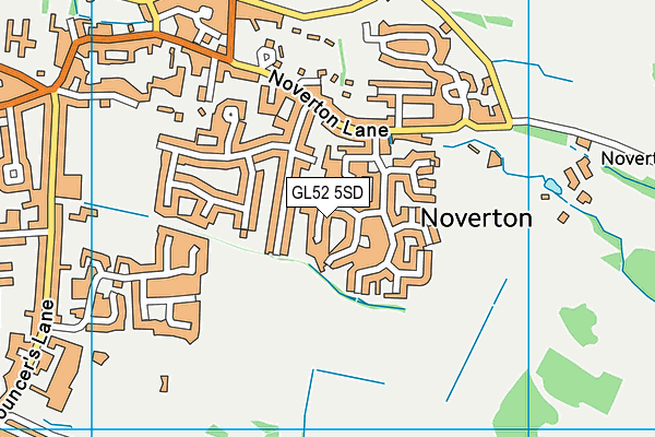 GL52 5SD map - OS VectorMap District (Ordnance Survey)