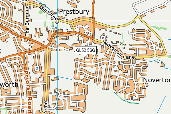 GL52 5SG map - OS VectorMap District (Ordnance Survey)