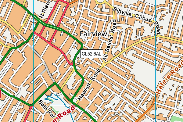 GL52 6AL map - OS VectorMap District (Ordnance Survey)