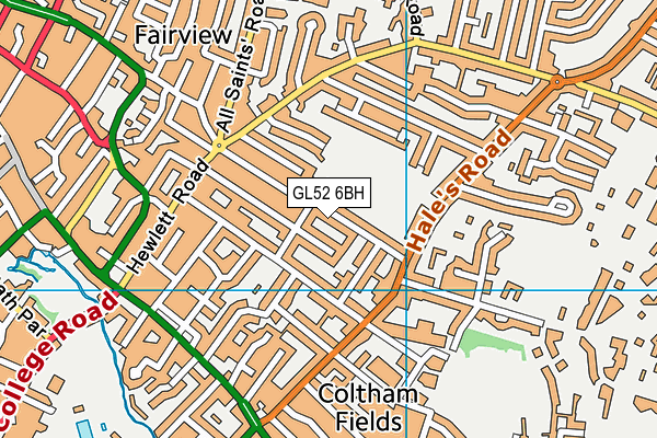 GL52 6BH map - OS VectorMap District (Ordnance Survey)