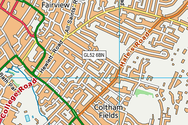GL52 6BN map - OS VectorMap District (Ordnance Survey)