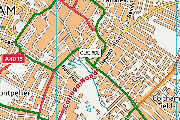 GL52 6DL map - OS VectorMap District (Ordnance Survey)