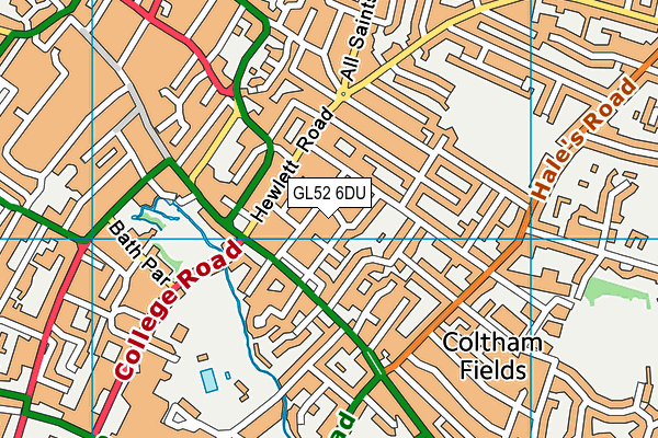 GL52 6DU map - OS VectorMap District (Ordnance Survey)