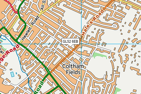 GL52 6EB map - OS VectorMap District (Ordnance Survey)