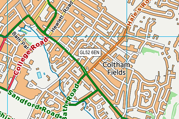 GL52 6EN map - OS VectorMap District (Ordnance Survey)